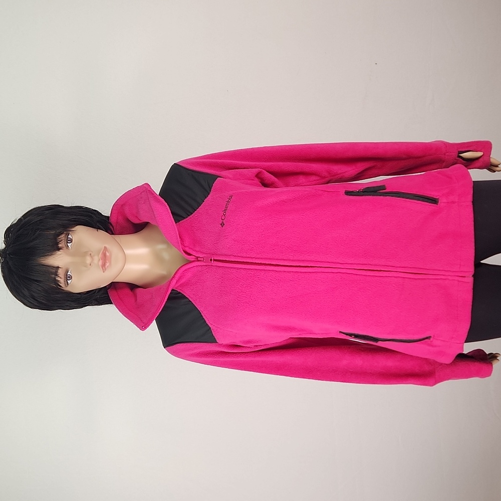 COLUMBIA Pink Fleece Utility Jacket Size M EUC